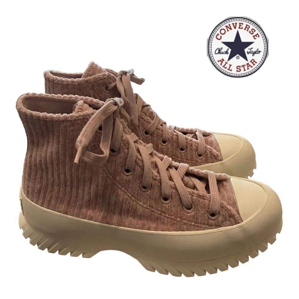 Converse Chuck Taylor All Star Lugged 2.0 Mauve Velour Sneakers NEW